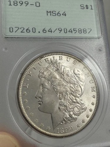 1899-O Morgan Silver Dollar PCGS MS 64 OGH Rattler Looks Ms65 To Ms66
