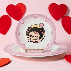 Rare Popmart Pucky The Feast Melamine Large Shallow Bowl & Small Sandwich Plate