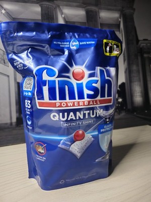Finish Quantum Infinity Shine Spülmaschinentabs |Fettlösekraft und Glanz |1x83| 