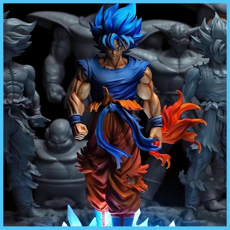 Figurine Dragon Ball Z Son Goku Super Saiyan Blue – Statue Lumineuse 33cm