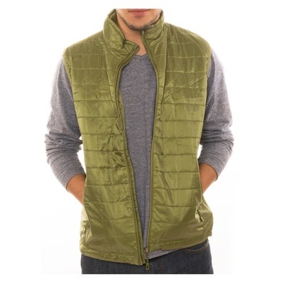 Men's Puffer Quilted Water Repellent Full Zipper Packable Vest Jacket Coat  -