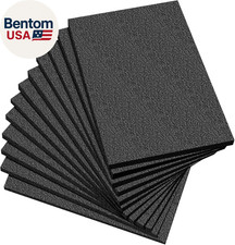 12 Pcs 12" X 8" X 0.5" Polyethylene Foam Sheet Thick Black Packing Foam Padding