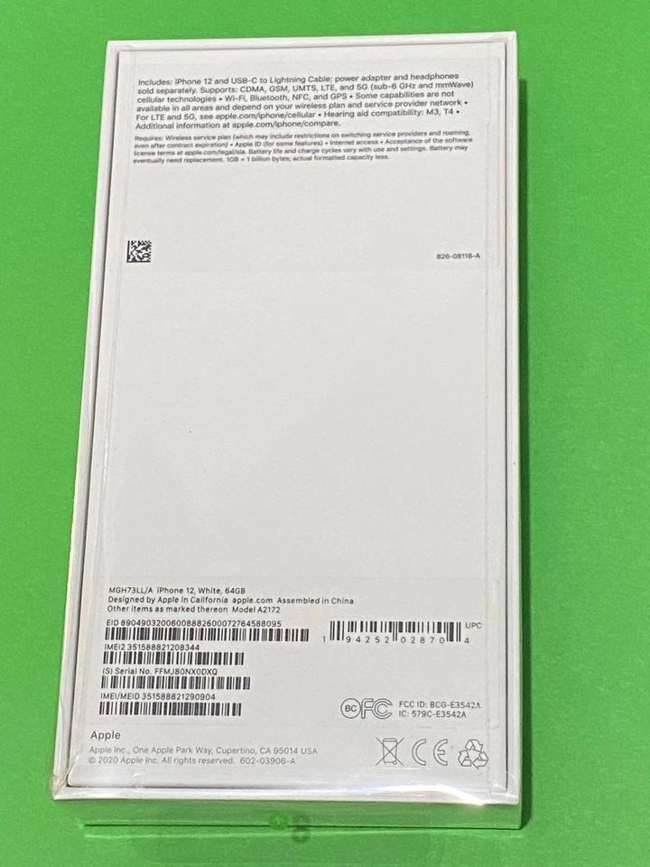Apple iPhone 12 64GB White [Boost Mobile] Locked New Sealed - Image 2 of 3