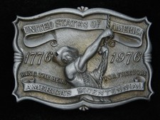 RB01111 VINTAGE 1970s UNITED STATES OF AMERICA BICENTENNIAL BELT BUCKLE