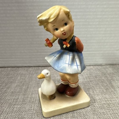 Vintage Ardalt Japan Figurine ''Girl With Goose  Blonde Made In Japan MCM (ws)