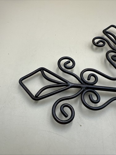 #N44- Wall Cross; METAL; Decorative Hanging Black 17” X 12.3” - Picture 6 of 11