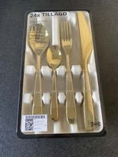 IKEA TILLAGD Besteck-Set 24 Tlg. Gold Messingfarben 804.744.53
