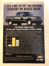 1997 Chevy Pickup Truck Vintage Print Ad Pa51