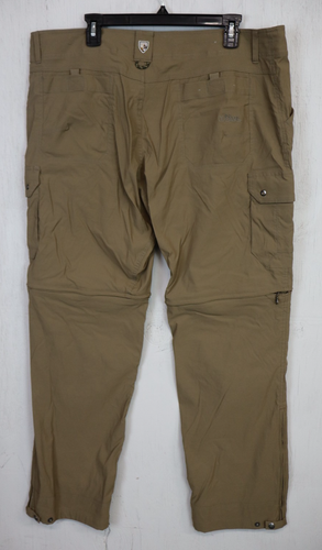 Pantaloni corti da trekking convertibili Kuhl Stealth Renegade taglia 40x32 marroni con zip - Foto 2 di 10