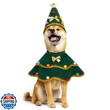 cyeollo Dog Christmas Costume Cute Christmas Tree Outfit Pet Dog Clothes Pupp
