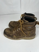 Danner Cedar River Men's 6" Leather WP Moc Toe Boots Brown Size 10.5 Work Wear
