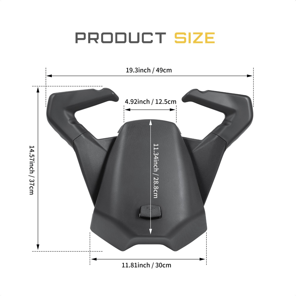 Black Passenger Seat For Can-Am Ryker (MAX Mount 219400800