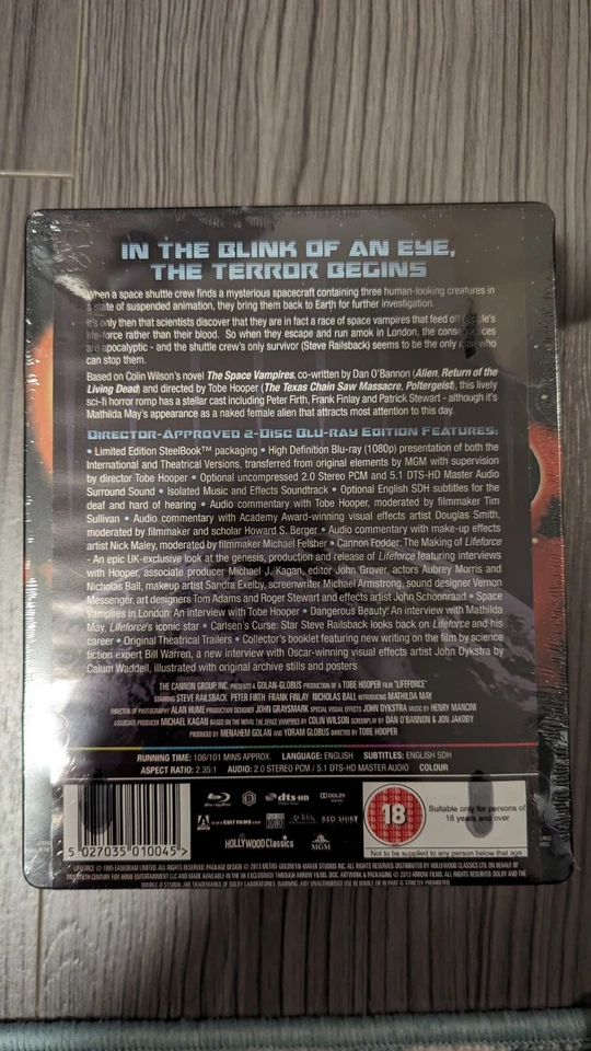 Lifefoce Limited Edition Blu-Ray NEW Sealed Arrow Video Region B Foto 3 de 4