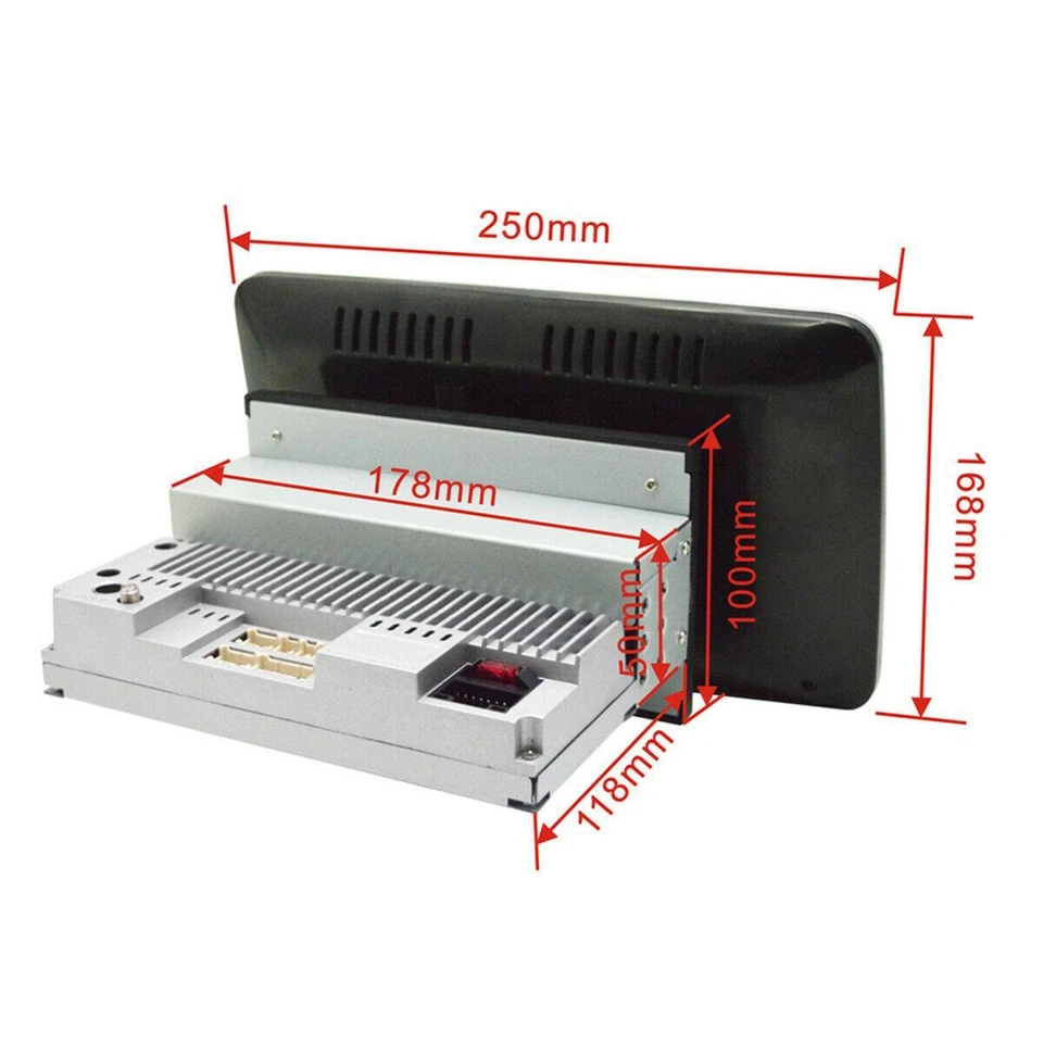 Reproductor de MP5 de video para radio de automóvil 1 DIN 10,1 pulgadas Android 9.1 Bluetooth pantalla táctil GPS USB Foto 3 de 4