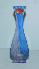 BEAUTIFUL LAVORAZIONE ARTE MURANO 7 7/8" TALL GLASS VASE MADE IN ITALY