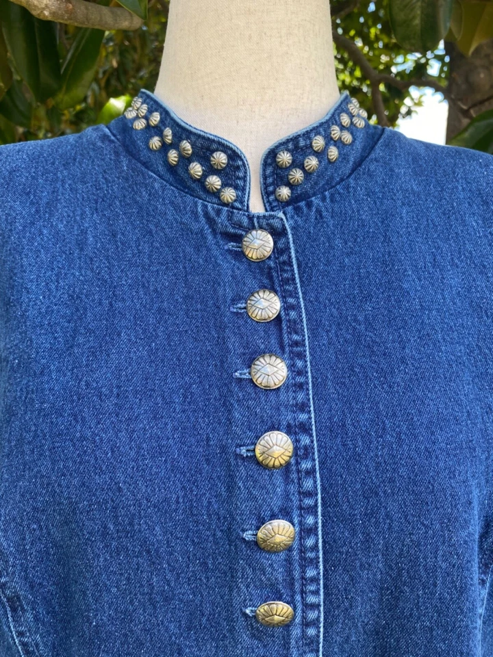 Vintage 80s Denim Western Jacket by Stonebridge  - Image 2 of 4