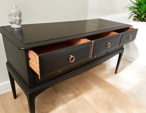 STAG Minstrel Console Dressing Table 6 Drawer Sideboard Desk - Picture 5 of 6
