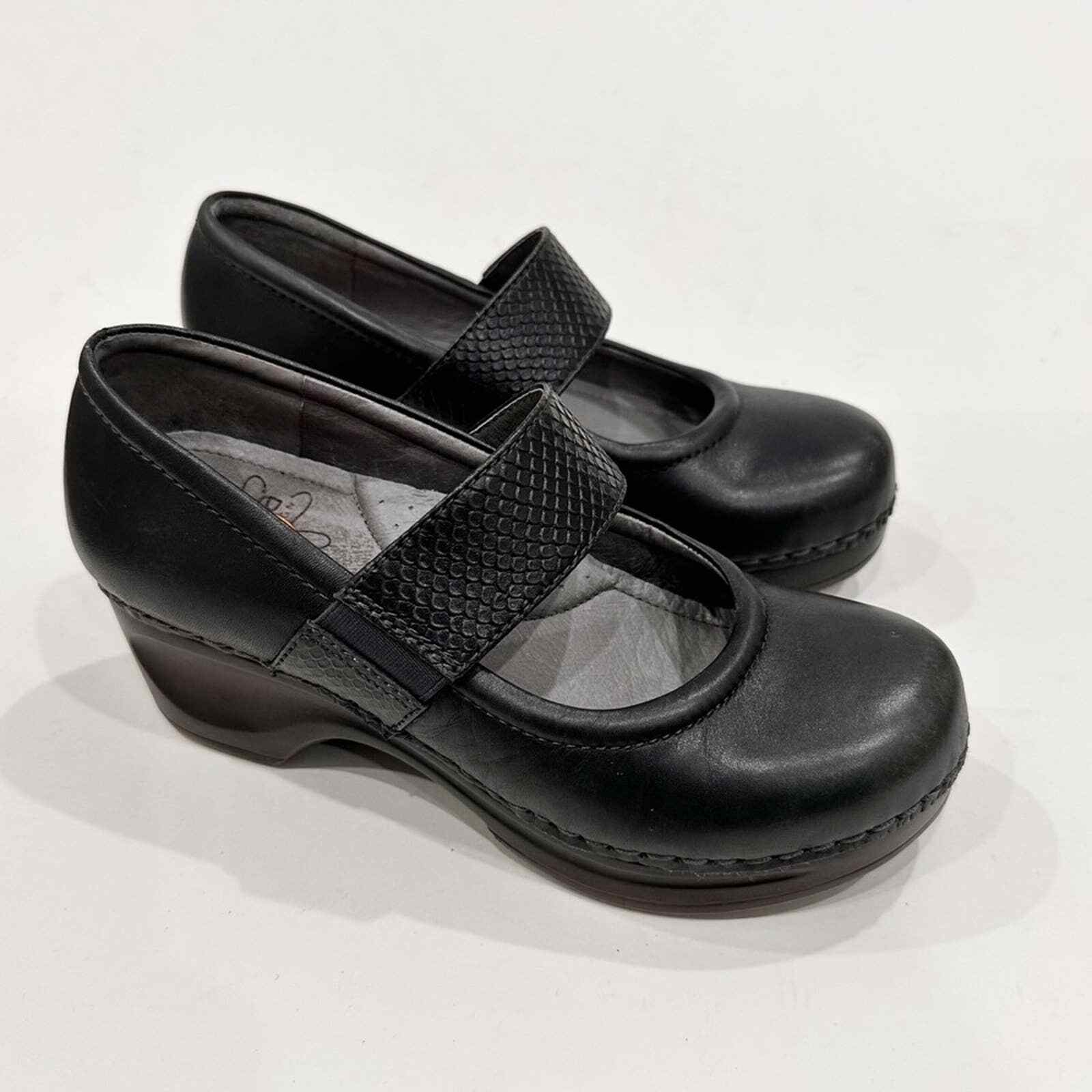Sanita Danish Style Mary Jane Clogs Leather Shoes US … Gem
