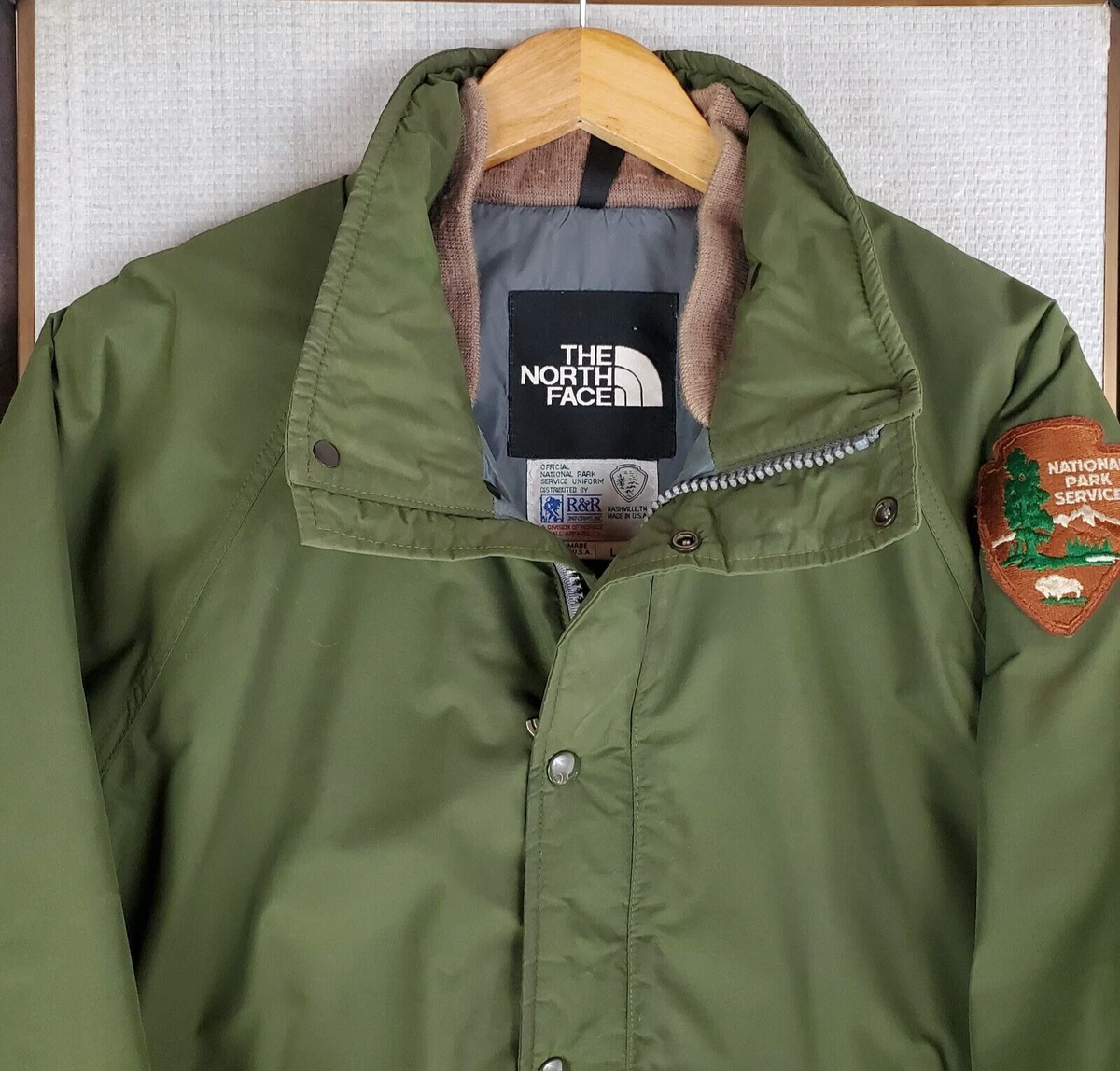 VTG THE NORTH FACE x NATL PARKS Size Large Mens Insulated Green