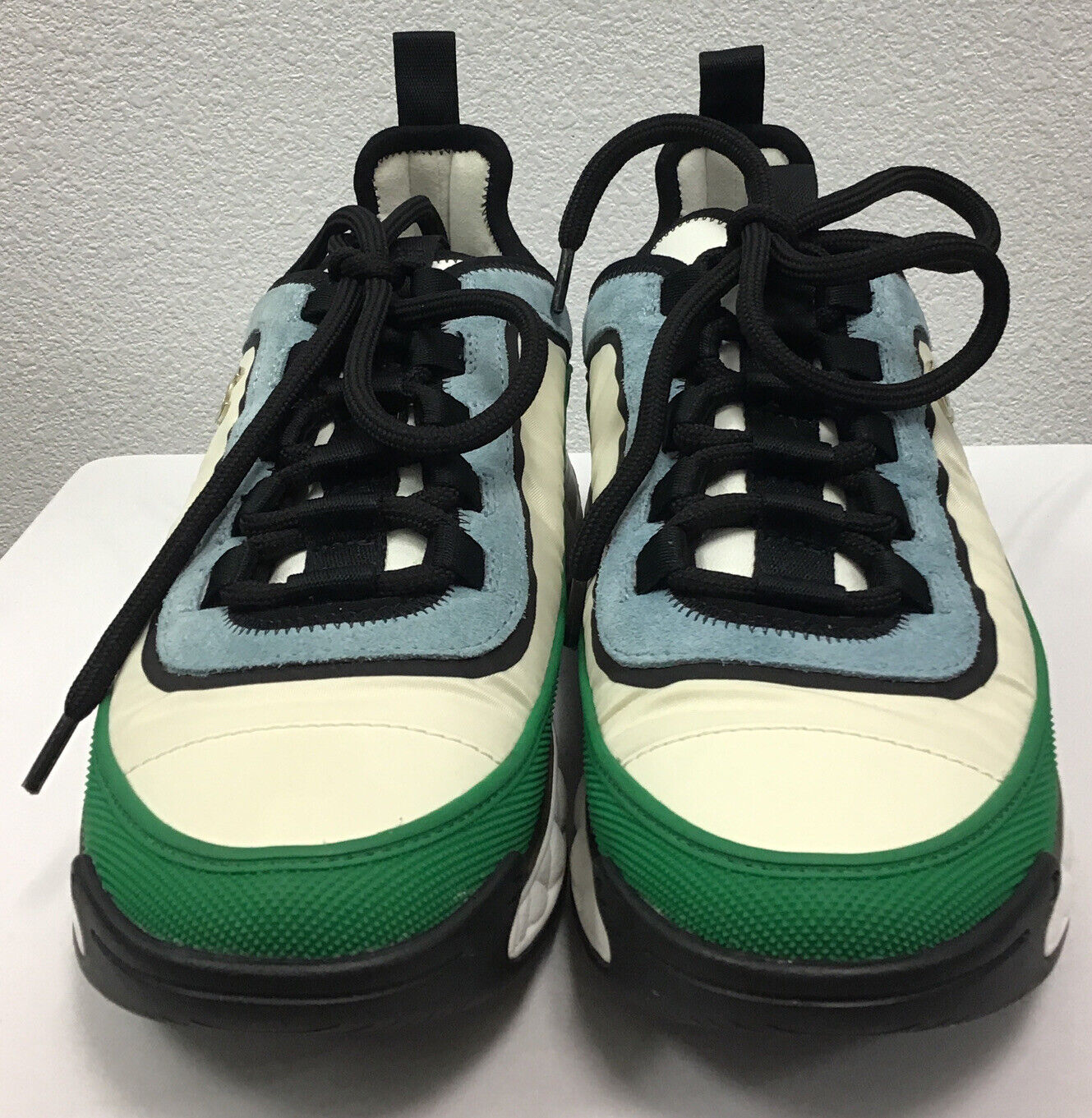 CHANEL Ladies Blue & Green & White Accented Sneaker New 7 | eBay