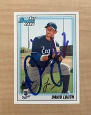 DAVID LOUGH KANSAS CITY ROYALS SIGNED AUTOGRAPHED 2010 BOWMAN CARD #BP107 W/COA