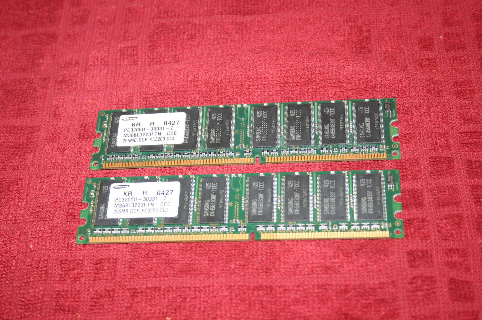 M368L3223FTN-CCC 256MB DDR PC3200 CL3, PC3200U-30331-Z, KR H, 0427 | eBay