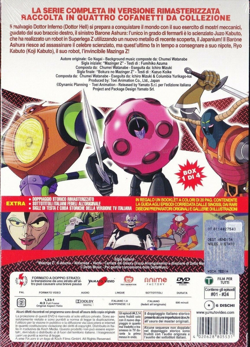 23 Dvd MAZINGA Z - MAZINGER di Go Nagai 4 box set cofanetto serie