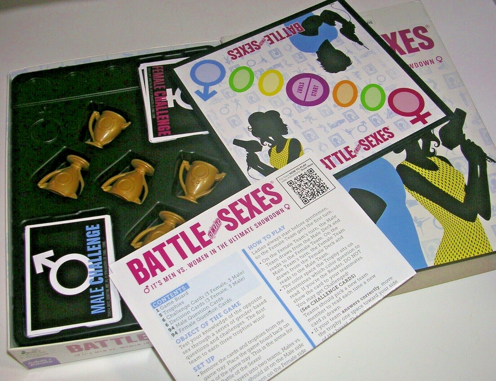 Battle of The Sexes Adult Party Night Board Game Spin Master 4 Players  Minimum | eBay