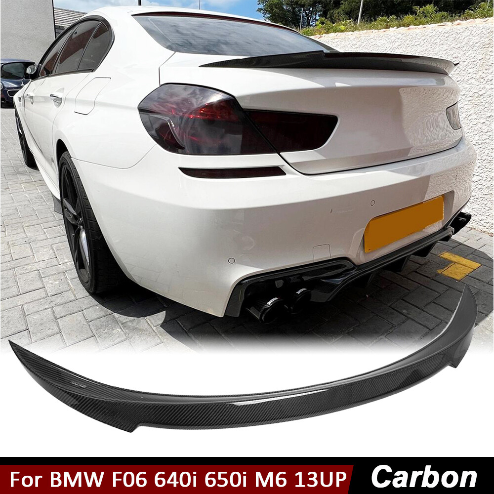 For BMW F06 F12 640i 650i M6 2012-2016 Real Carbon Rear Trunk Spoiler Boot Wing