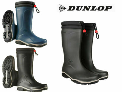 Dunlop Fleece Lined Blizzard Wellies Thermal Waterproof Warm