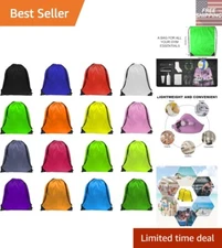 Lightweight Drawstring Backpack Bulk of 16 - Ideal for Travel and Team Sports