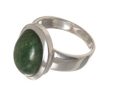 Tsavorit 925 Silber Ring / Tsavorite Ring Gr. 62 R172