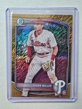 2025 BOWMAN CHROME BCP-54 AIDAN MILLER Gold Shimmer /50