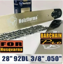 Holzfforma® 28 Inch 3/8 .050 92DL Bar & Full Chisel Chain Combo For Husqvarna