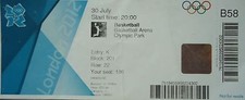 Ticket Olympic 7/30/2012 Women's Basketball Great Britain - Canada B58