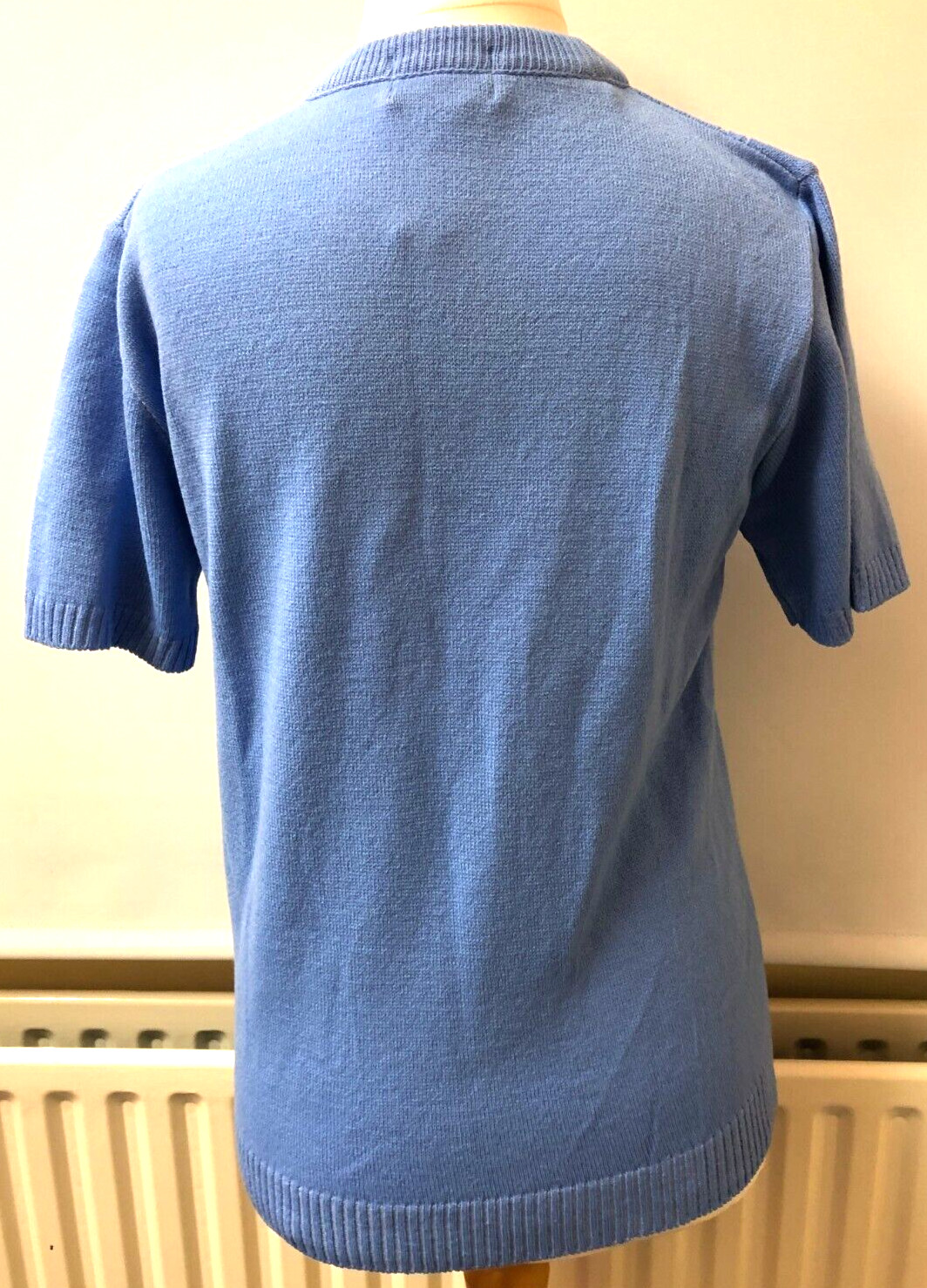Womens Top M/L Blue Short Sleeve Jumper Round Neck by Pyari BNWT image 2