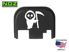 NDZ Glock 17 19 Gen 1-4 Slide Cover Back Plate Aluminum - Grim Reaper Baby