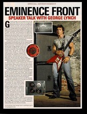 Eminence Speakers - GEORGE LYNCH - 2008 Print Ad