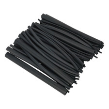 Image of Heat Shrink Tubing Assortment 72pc Black Adhesive Lined 200mm - Sealey HSTAL72B