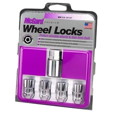 M12 x 1.5 Chrome Cone Seat Wheel Locks Set of 4 with Key McGard USA