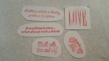 5 RANDOM “SAYINGS” RUBBER STAMPS – UNMOUNTED – NEW