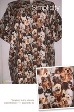 1x-3X View Measurements Plus Size Short Dress W Pockets Puppy Dog Love