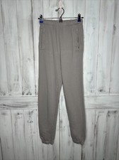 JOAH BROWN GRAY COTTON HI RISE EMPIRE JOGGER SWEATPANTS POCKETS XS/S
