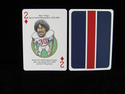 Mosi Tatupu New England Patriots ''2 of Diamonds''  Hero Decks Playing Card