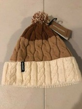 Patagonia Beanie Glacier Stripe Birch White Bearfoot Tan New With Tags One Size