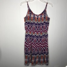 Gap Women's Dress Size Medium Multi color Adjustable Straps Lined Elastic Waist