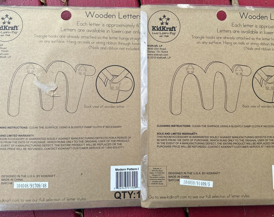 KidKraft 木制字母 - 两个字母“I’s” - 全新 - 6 英寸高 — 第 4/4 张图片