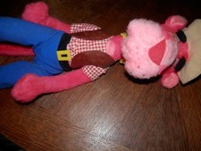 Vintage Pink Panther Bendable Plush Fair Toy, 22 in. High