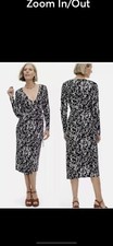 NWT Diane Von Furstenberg size XS wrap dress for Target black white