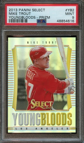 2013 Panini Select MIKE TROUT Youngbloods Insert #YB2 PRIZM Refractor PSA 9 Mint